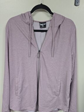 32 COOL Lightweight Zip-Up Hoodie in Dusty Mauve
